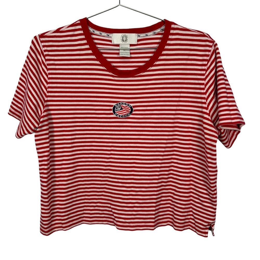 Red Striped Short Sleeve Tee